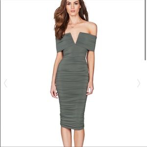 Nookie Rio Off the Shoulder Midi Dress